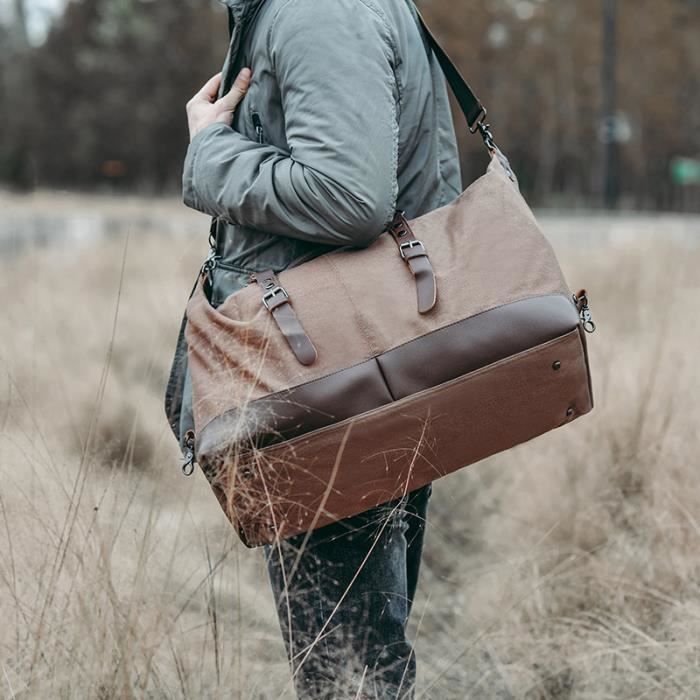 Sac de voyage en toile sale