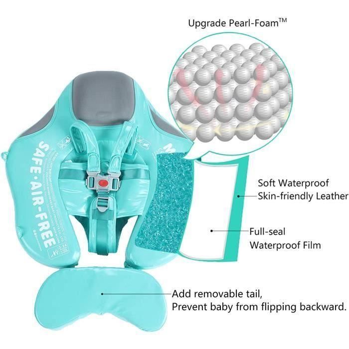 Anneau De Baignade Gonflable Enfant - Gilet Flotteur Piscine 38x46 Cm Avec Sangles Réglables, Sécurité Et Confort