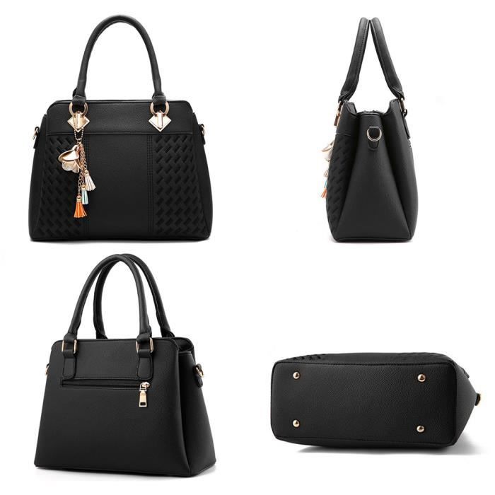 Sac à Bandoulière Noir Cole Haan – Cuir Moucheté élégant – état Neuf