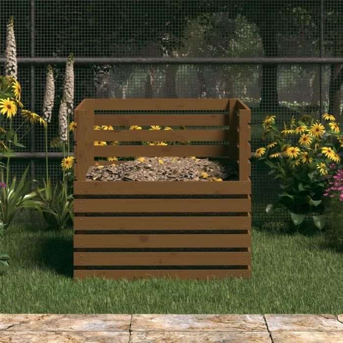 VOUNOT Composteur de jardin 300L Qualité Supérieure pour Jardin Déchets  Imitation Style bois noir - Cdiscount Jardin