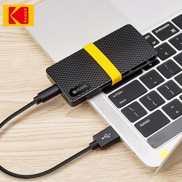 Kodak X203 USB3.2 Mini métal PSSD 256GB 2 en 1 disque SSD externe 128GB  512GB 1 to pour ordinateurs portables de bureau PS5 XBOX PS4