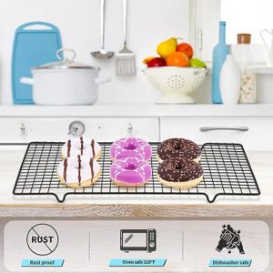 Grille De Refroidissement Pour Pâtisserie Et Grillades - En Acier, 46x26 Cm, Circulation D'air Optimale - 3