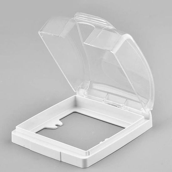 Lot De 2 Boîtiers Étanches Interrupteur Mural - Couvercle Transparent Protection Prise