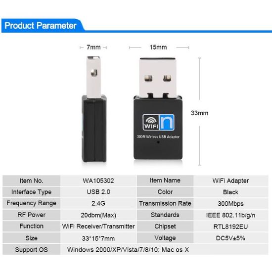 Compatible pour Windows USB 3.0 Adaptateur WiFi 5dBi avec 2 Antenne Double Bande 2.4G + 5.8G Cl/é WiFi Dongle 1300Mpbs USB WiFi Adaptateur Mac OS X