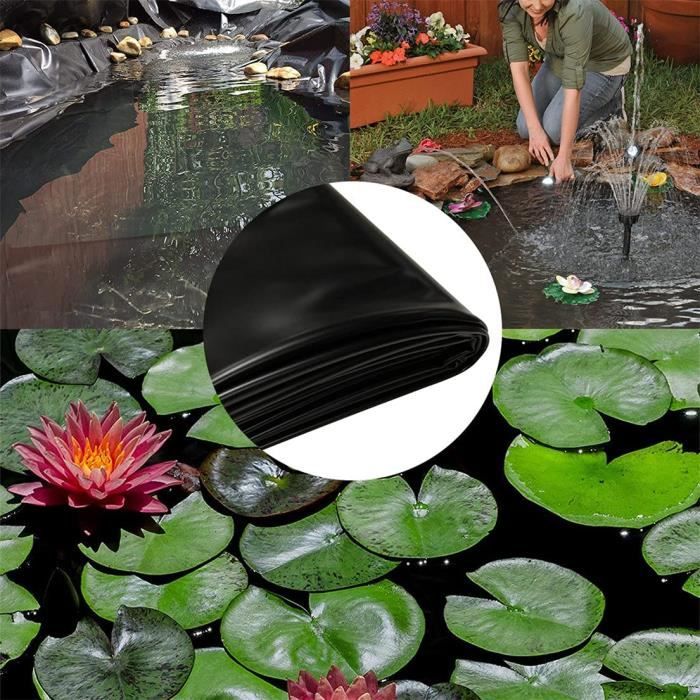 Liner pour étang - Noir - 0,4 - Fil d'étanchéité pour étang à poissons,  cascade et jardin d'eau - PEHD - 2 x 2 - Cdiscount Jardin