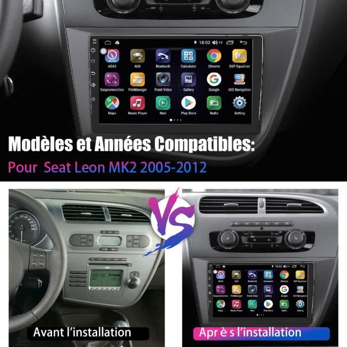 Radio Android Auto Carplay Seat Leon 2 MK2 2005 - 2012