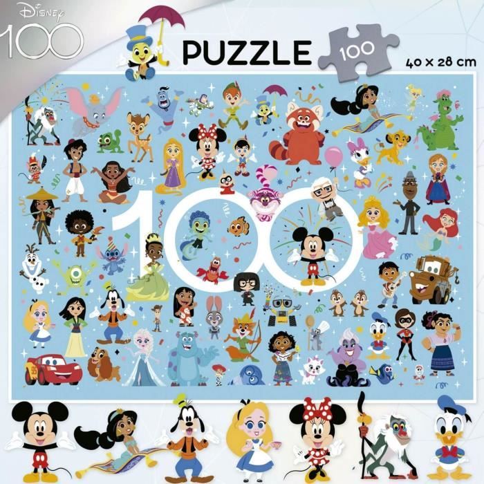 Puzzle 100 Pièces - Educa - Disney - Dessins animés et BD - Coloris Unique  - Pour Enfant à partir de 6 ans