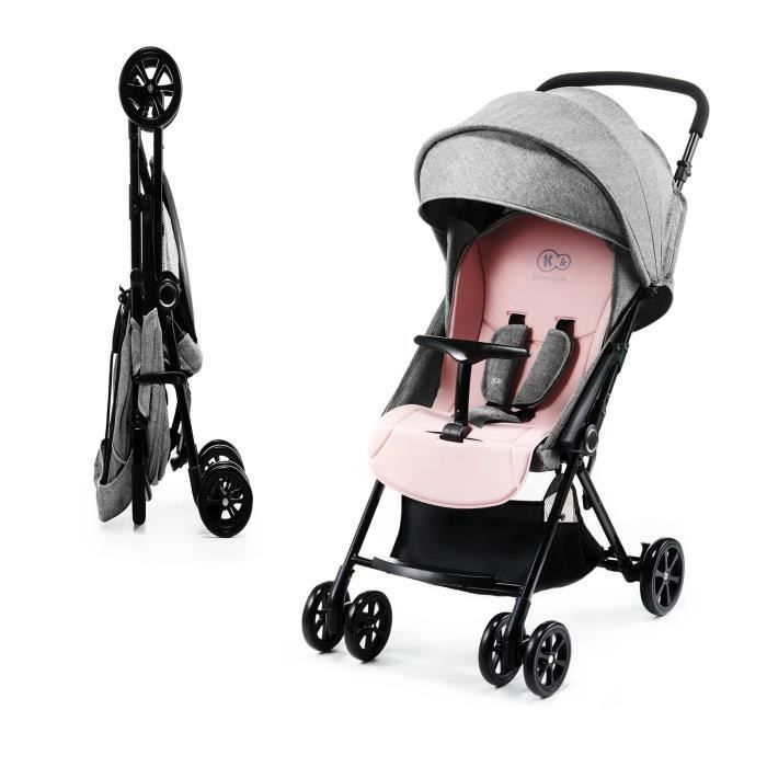 Kinderkraft Poussette compacte LiteUp Gris et rose Cdiscount
