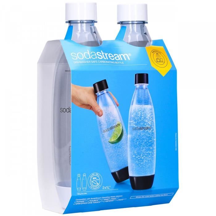 Pack 2 bouteilles Sodastream grand modèle FUSE lave-vaisselle au meilleur  prix