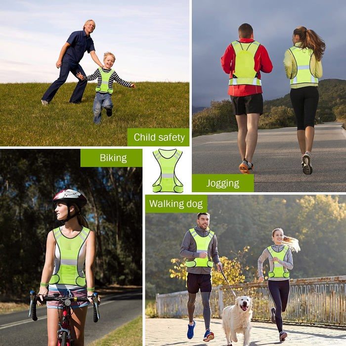 Gilets de Sécurité Réfléchissants Costume réfléchissant for la course de nuit, gilet de sécurité réfléchissant avec sangle réglable ultra-mince Veste Fluo de Securite ( Blue : Glowing Orange , Size Gilets de Sécurité Réfléchissants Costume réfléchissant for la course de nuit, gilet de sécurité réfléchissant avec sangle réglable ultra-mince Veste Fluo de Securite ( Blue : Glowing Orange , Size
