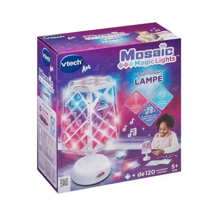 VTech Mosaïc Magic Lights Boîte à Bijoux – Kit Mosaïque Musical Lumineux – Personnalisable Dès 5 Ans – Contenu Français