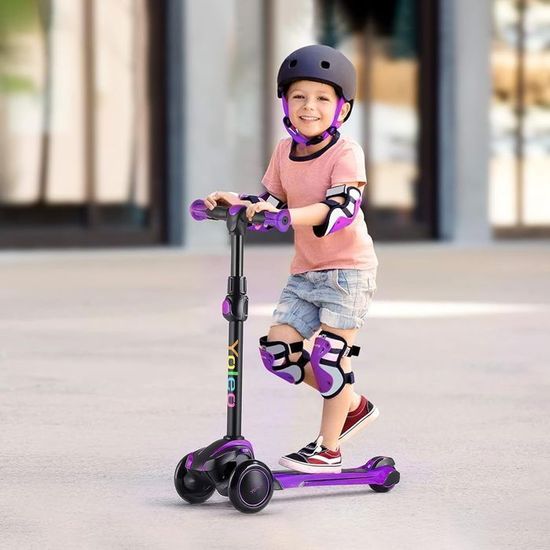 Trottinette Enfant Beeper 3-7 Ans - Guidon Réglable, Pliable, 3 Designs Fun (Manga, Flower, Hero)