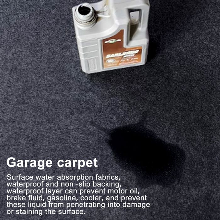 Rainmae Tapis anti-déversement d'huile, 91,4 x 182,9 cm, tapis de sol de garage sous voiture, envers imperméable, tapis absorbant qui protège le sol contre les déversements, les gouttes, les