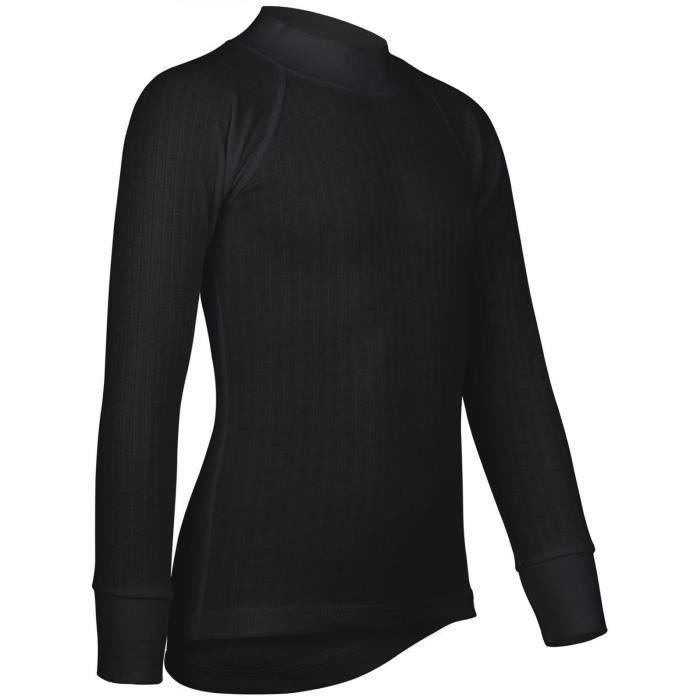 AVENTO Lot de 2 Sous-vêtements Thermiquess Manches Longues - Enfant mixte - Noir