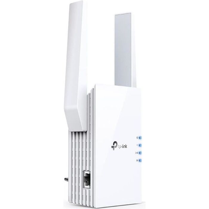 Répéteur WiFi 6 Puissant AX1800 Mbps - TP-Link RE605X - Couvre jusqu'à 100 m² - Double bande - Compatible avec toutes les box