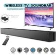 Barre de son TV Home Cinéma avec HDMI ARC, 40W Wireless Bluetooth 5.0 Soundbar Haut-parleur Soundbar Subwoofer support FM-0