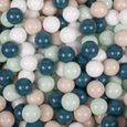 KiddyMoon 50 Balles-7Cm Balles Colorées Plastique Pour Piscine Enfant Bébé Fabriqué En EU, Turquoise Foncé-Beige-0