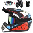 Casque Intégral Moto/ATV DXDRT - Certifié DOT/ECE - Visières Claire Et Teintée Incluses - Taille M à 3XL
