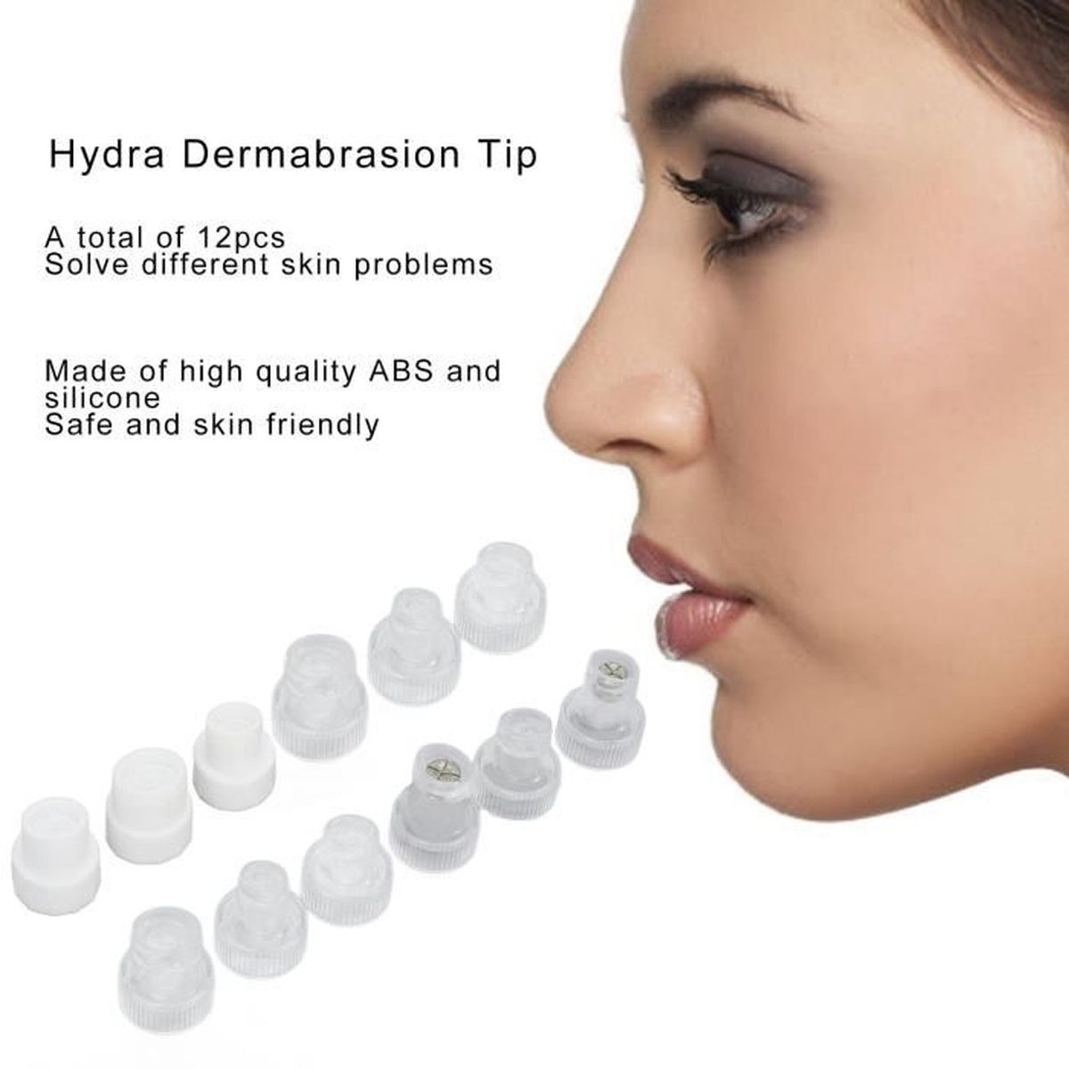 LAI® Pointe Hydra Dermabrasion 12pcs Hydra Facial Dermabrasion Tip Deep