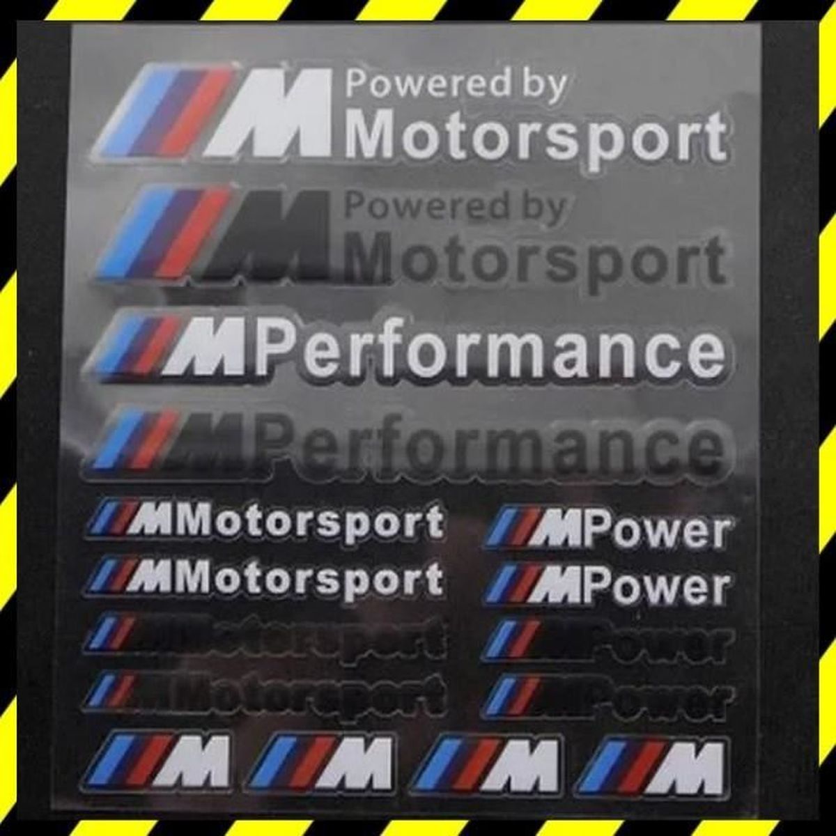 Sticker autocollant M performance blanc bmw serie 1 2 3 4 5 6 7 X1 X3