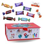 PRO DISTRI Coffret "Merci pour cette Année" garni d'un Assortiment de 50 bonbons au chocolat MILKA, KINDER, CELEBRATIONS