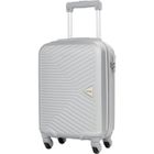 Valise cabine XS Alistair - Collection Iron - 4 roues - ABS ultra résistant - Argent
