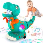 MEGAWISE Jouets Musicaux Bébé 12 18 24 Mois +, Jouet Musical Bébé Dinosaures, Jouet Bébé interactif avec Musique et Lumières pour Bébé