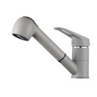 AURALUM MAX Robinet de Cuisine Rotatif 180° Mitigeur Cuisine Gris avec Douchette extractible, 2 Modes Jet et Aérateur démontable