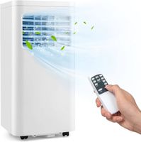 Climatiseur Mobile Silencieux 9000BTU - GOPLUS - Refroidisseur, Déshumidificateur, Ventilation - Mode Nuit - Minuterie 24H- Classe