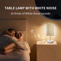 2 USB dimmable lampe de chevet bruit blanc Bluetooth Sound avec ampoule en tissu abat - jour lampe de chevet chambre salon