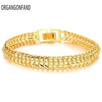 Bracelet en or jaune 18k plaqué - Organgonfand - Charme lien délicat - Femme