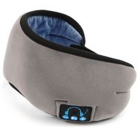 Casque audio Casque de sommeil sommeil oeil masque Bluetooth sans fil sommeil bandeau Super doux lavable sans fil musique - Gris