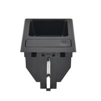 Black coin box -Console centrale avant à double trou pour BMW E46 1999 – 2006, plateau de rangement pour pièces de monnaie + porte g