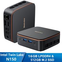 Mini PC Blackview MP60 Intel Celeron N5095 2.9GHz,Windows 11 Pro,16Go LPDDR4/512Go SSD Mini Ordinateur de bureau,Wi-Fi 2.4G+5G Noir