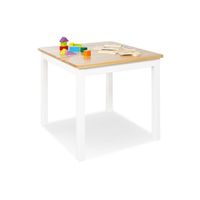 Table pour Enfant - PINOLINO - Fenna - Bois massif - Blanc - L 57 cm, P 57 cm, H 54 cm