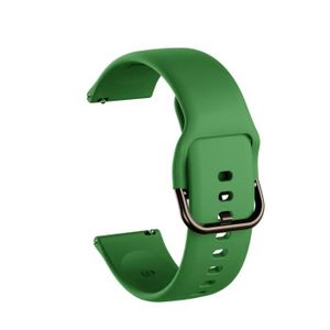 BRACELET MONTRE CONNEC. couleur vert armée taille 22mm Bracelet en Silicon