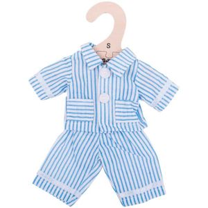 ACCESSOIRE POUPÉE Pyjama pour poupée de 28 cm - Bigjigs Toys - Modèle Pyjama - Bleu et blanc