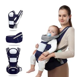 PORTE BÉBÉ Porte Bébé Ergonomique avec Siège à Hanche,Multiposition 6en1 Porte-bébé Mesh Respirant-Dorsal,Ventral pour Bebe(3 à 36Mois)4