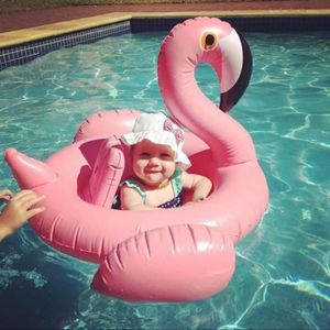 BOUÉE - BRASSARD rose - Flotteur de piscine gonflable flamant rose pour bébé, anneau de natation blanc fzseat, jouet