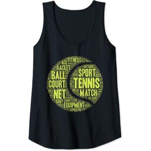 BALLE DE TENNIS Conception De Silhouette De Balle De Tennis Cadeau De Tennis Débardeur[H1741]