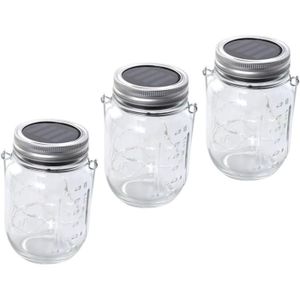 APPLIQUE EXTÉRIEURE APPLIQUE EXTERIEURE - Mason Jar - Lustre Plafonnier - Lumière Solaire - Verre Transparent