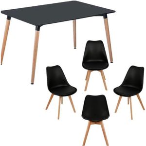 TABLE À MANGER COMPLÈTE Ensemble Table à Manger + 4 Chaises - Design Scand