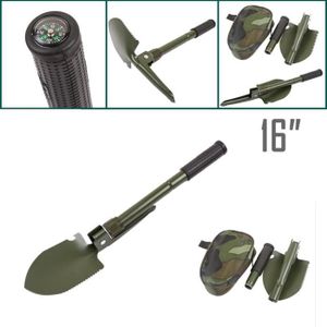 la randonnée Pelle pliante 41 cm Pelle pliante multifonction en acier Noir Pour le jardin et le camping la pêche la randonnée Pelle pliante 41 cm Pelle pliante multifonction en acier Noir Pour le jardin et le camping la pêche