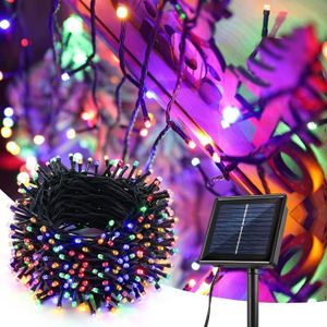 LEDMOMO Guirlande LED Lumineuse Solaire avec 200 LED 22m Idéal pour Fête/Soirée/Vacances/ Mariage/ Décoration/Noël 