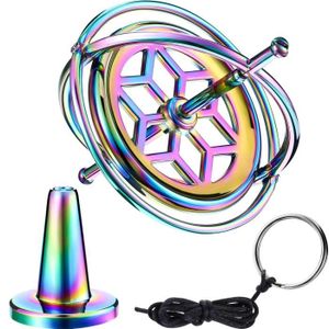 TOUPIE - LANCEUR Gyroscope Anti-Gravité en Métal Gyroscope Toupie Coloré Jouet de Balance Cadeau Éducatif