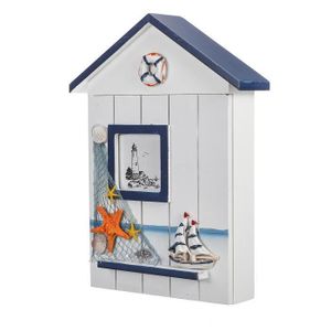 Boite à Clés Bois Petite Armoire Murale Neuve Crochets Porte