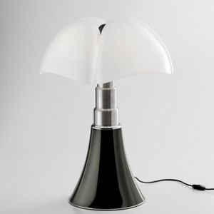 LAMPE A POSER PIPISTRELLO 4.0-Lampe ampoules LED bluetooth pied télescopique H66-86cm Titane Martinelli Luce - designé par Gae Aulenti H