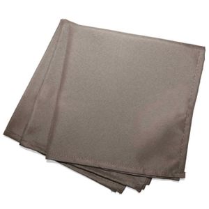 Tissus laurentmortreux Lot de 3 Serviettes de Table 45x45 Gris Fonc/é