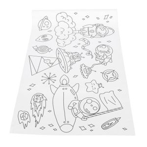 Sonew Rouleau de coloriage pour enfants Rouleau de papier à colorier 3.3yd  Long 0.3in Wide Matériau sûr Mains sur la capacité