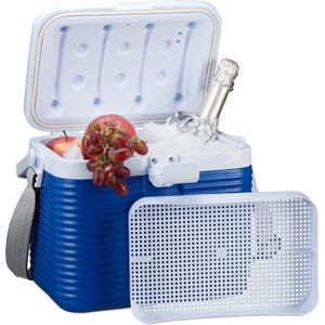 SAC ISOTHERME petite glacière portable, avec poignée, mini glacière, sans électricité, 8L, HBT 23,5 x 31 x 21 cm, blanc-86